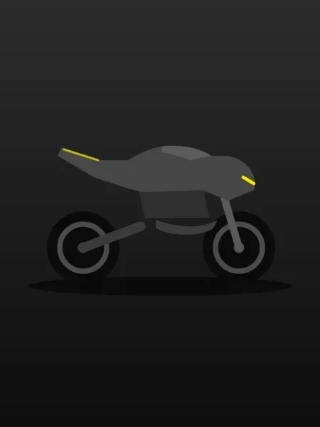 Una moto stradale, di profilo